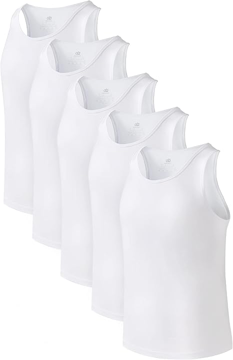 CN-Smashing men's bamboo rayon tank tops undershirt moisture-wicking a-shirt (3 or 5 pack)