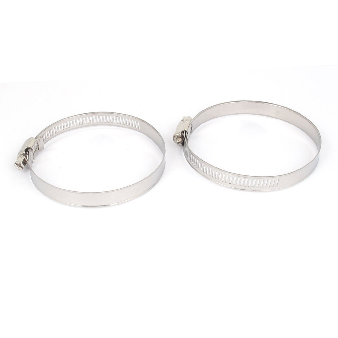 Aexit 76mm to Clamps 92mm Range 12mm Band Width Stainless Steel Hose Pipe Clamp Strap Clamps Hoop 2pcs