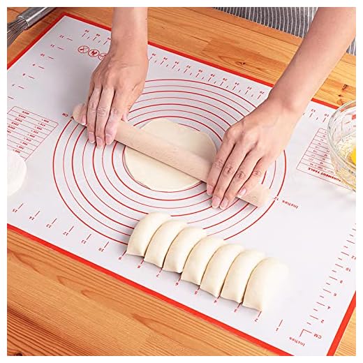 LIMNUO Large Silicone Pastry Mat Non Stick Rolling Dough with Measurements-Non Slip,Reusable Large Silicone Baking Mat for Housewife(16" x 24")