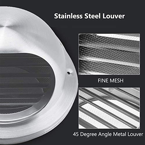 VUYBVY Air Vent Ventilation Ducting Hose Covers 304 Stainless Steel Round External Extractor