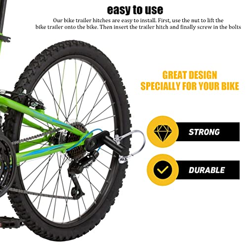 HONGECB Fahrradanhänger Kupplung, Schwarz, für Kinderwagen, Kinder Fahrrad, Haustierwagen, Hundeanhänger (B)