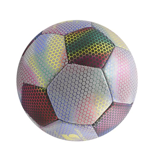 Ballon de football standard d'ardeur extérieur pour entraînement adulte lumineux réfléchissant