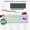 Hexgears HK-K22 Gaming Keyboard with Hall Effect Magnetic Switch, Rapid Fast Magnetic Keyboard with Adjustable Trigger, 8000Hz Polling, RGB Backlit 65% Compact Keyboard Design for PC(White)
