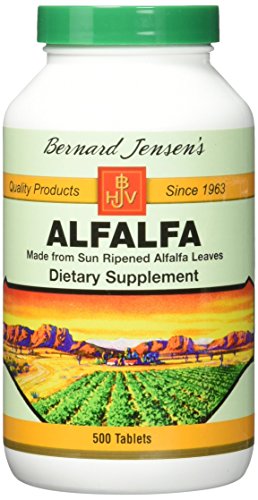 Bernard Jensen's Alfalfa Leaf Tablets - 500 Milligram - 500 Tablets