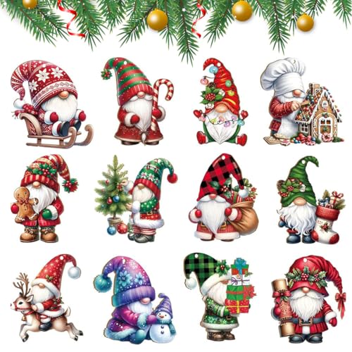 Weihnachtsanhänger, 24 Weihnachtswichtel Anhänger Christbaumschmuck,...
