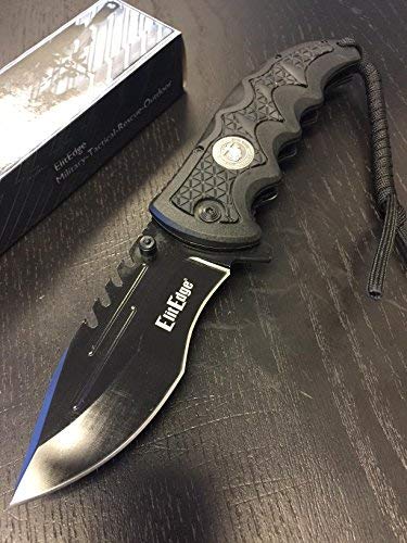 9" ELITEDGE MARINE TACTICAL SPRING ASSISTED POCKET FOLDING KNIFE