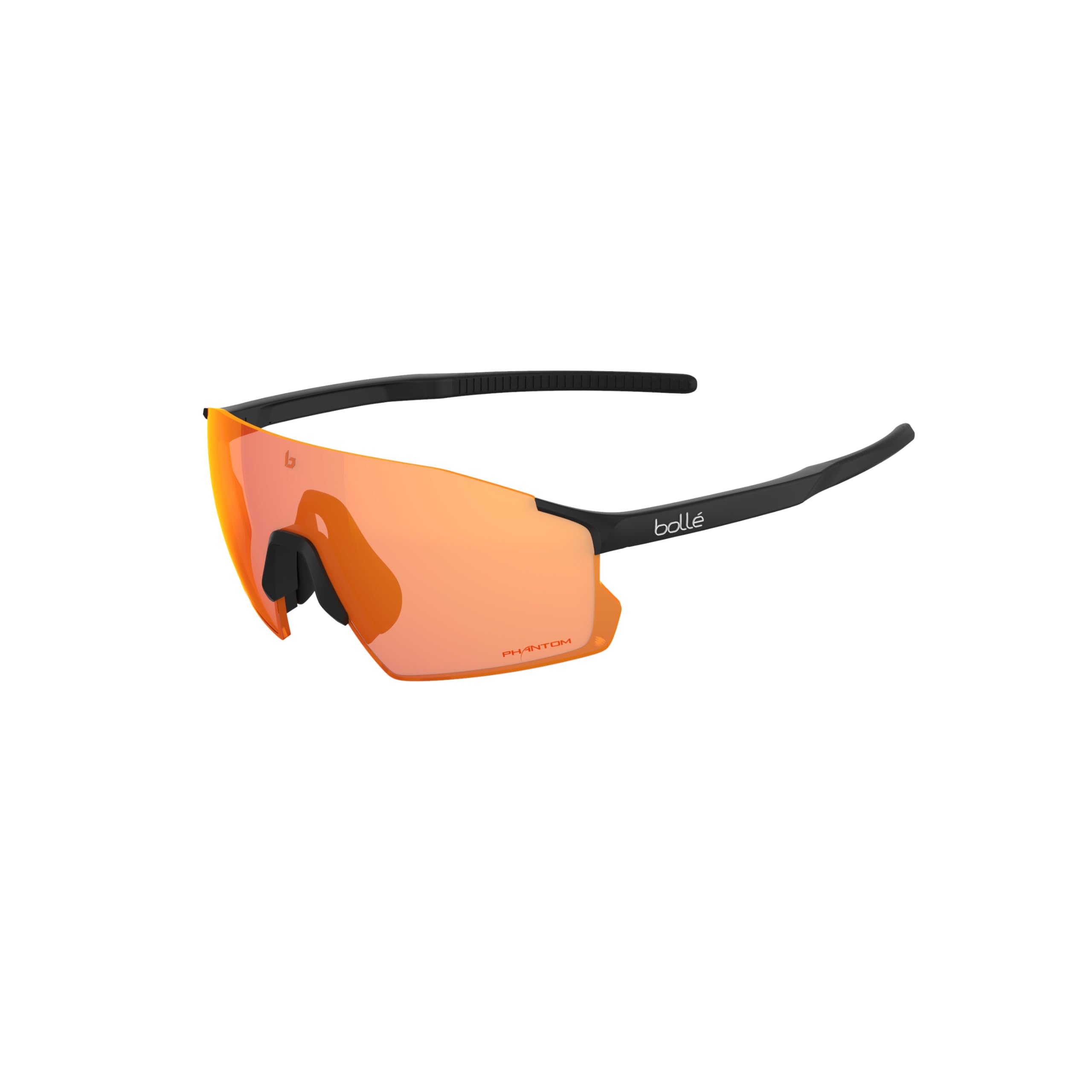 bollé - ICARUS, Sunglasses, Black Matte, Phantom Brown Red Photochromic, Medium, Unisex, Adult