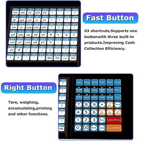 Báscula Comercial Digital con Impresora y Pantalla LCD Doble miniatura 7