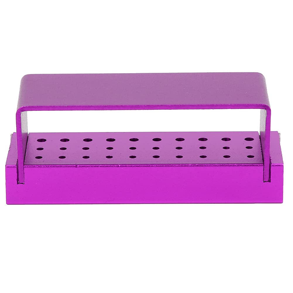 Acero inoxidable 30 agujeros Caja de fresas dentales Soporte para fresas