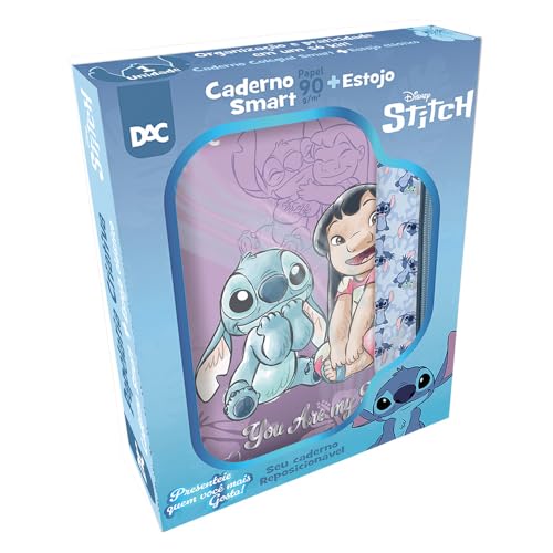 DAC - Caixa Criativa (Caderno Smart Colegial + Estojo) - Stitch