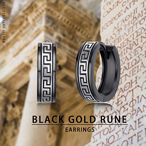 Black Earrings For Women 925 Sterling Silver Earrings For Men Unisex Earrings Earrings Hoop Punk Earrings Mens Jewlery Gift #TOP1