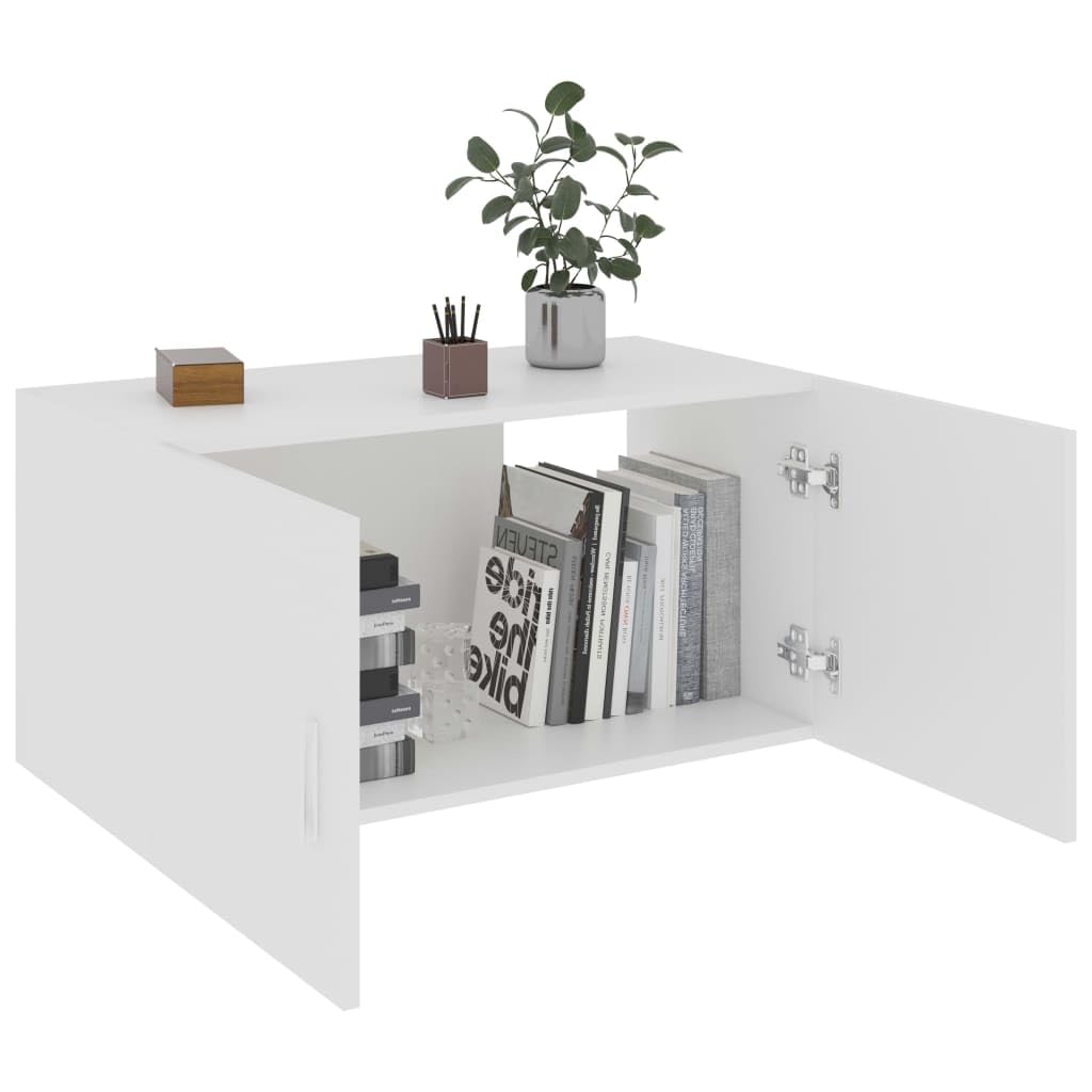 vidaXL Armadio a parete bianco 80x39x40 cm Legno di ingegneria