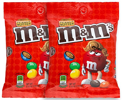 M&Ms Peanut Butter Large 144g Peg Bag x1