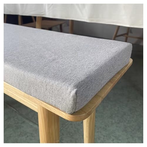 Cojín de banco para exteriores e interiores, 120 x 50/100 x 40/90 x 50 cm, antideslizante, extraíble y lavable, para banco de jardín, columpio, silla de comedor (beige, 80 x 30 cm)