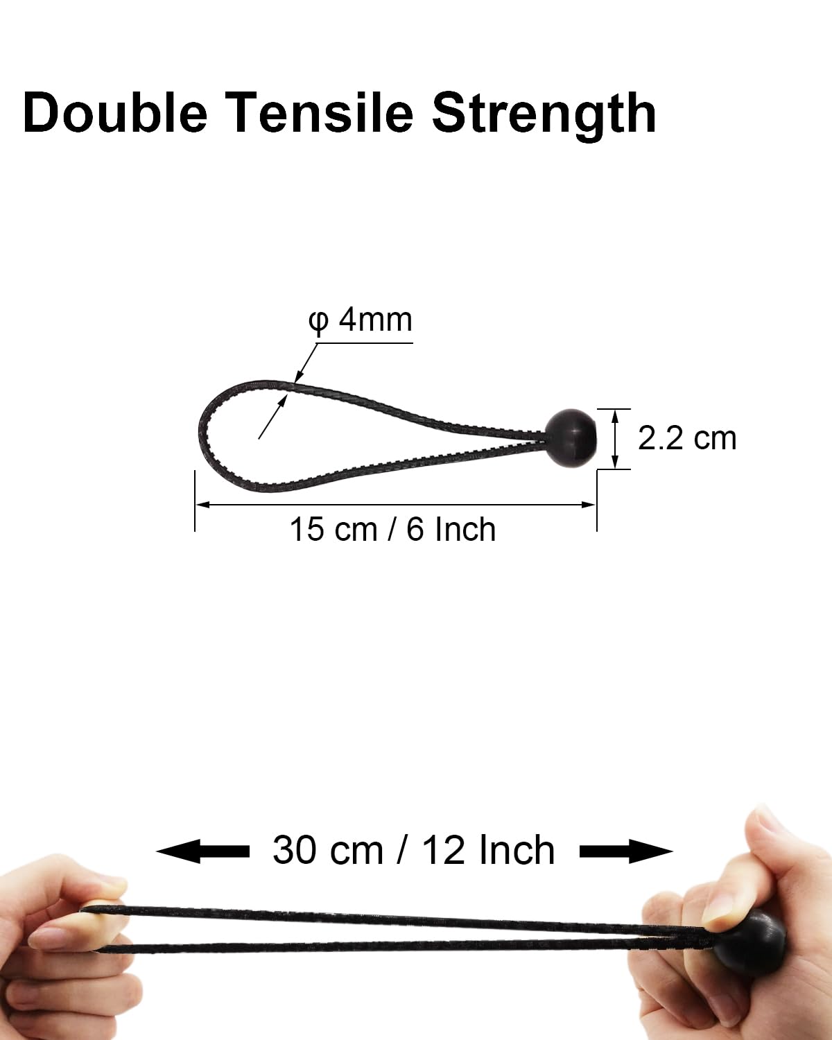Tarpaulin Bungee Balls 6 Inch, 25 Pcs Bungee Cord with Balls Waterproof, Small Bungee Cords Heavy Duty - Image 3