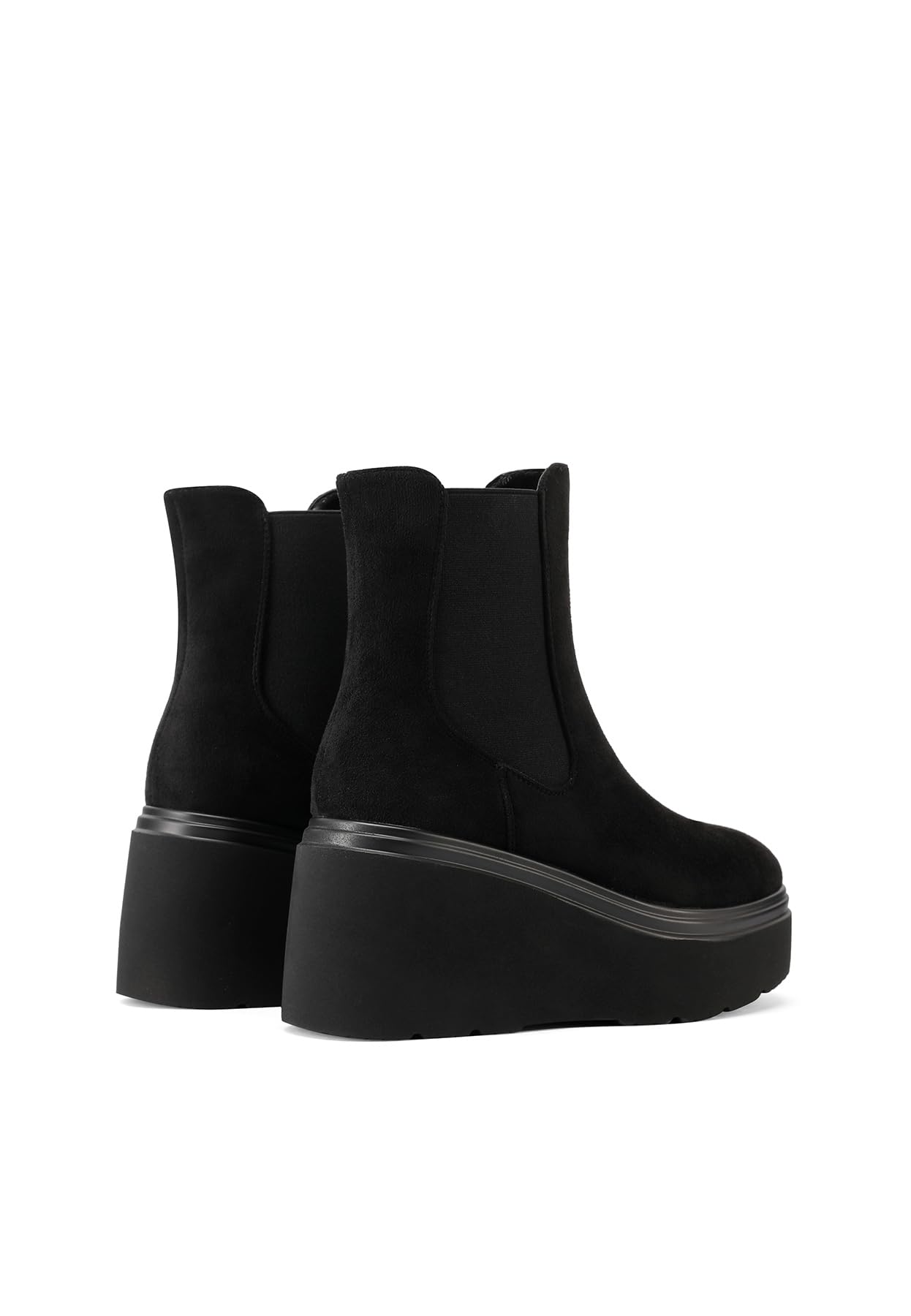 QUEEN HELENA Stivali Chelsea Platform Stivaletti con Zeppa Donna X31-129