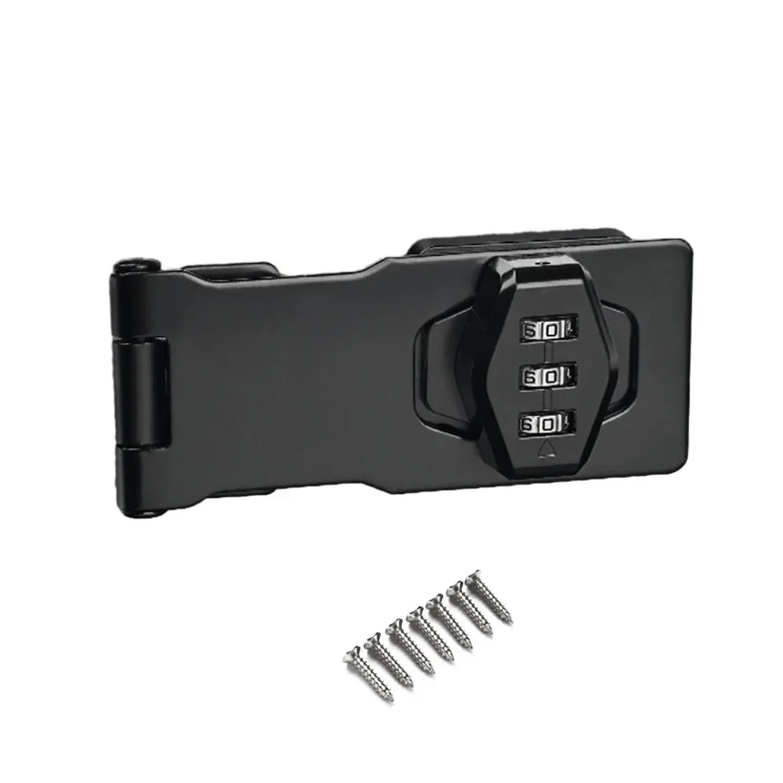 Jwvialel 4 Inch Black 3-Digit Combination Password Lock Security Door Bolt Anti-Theft Household Cabinet Hardware 1Pcs(4 Inch Black)