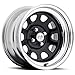 U.S. WHEEL Daytona 022 Rim 16X8 4X100 Offset 13 Black/Chrome (Quantity of 1)