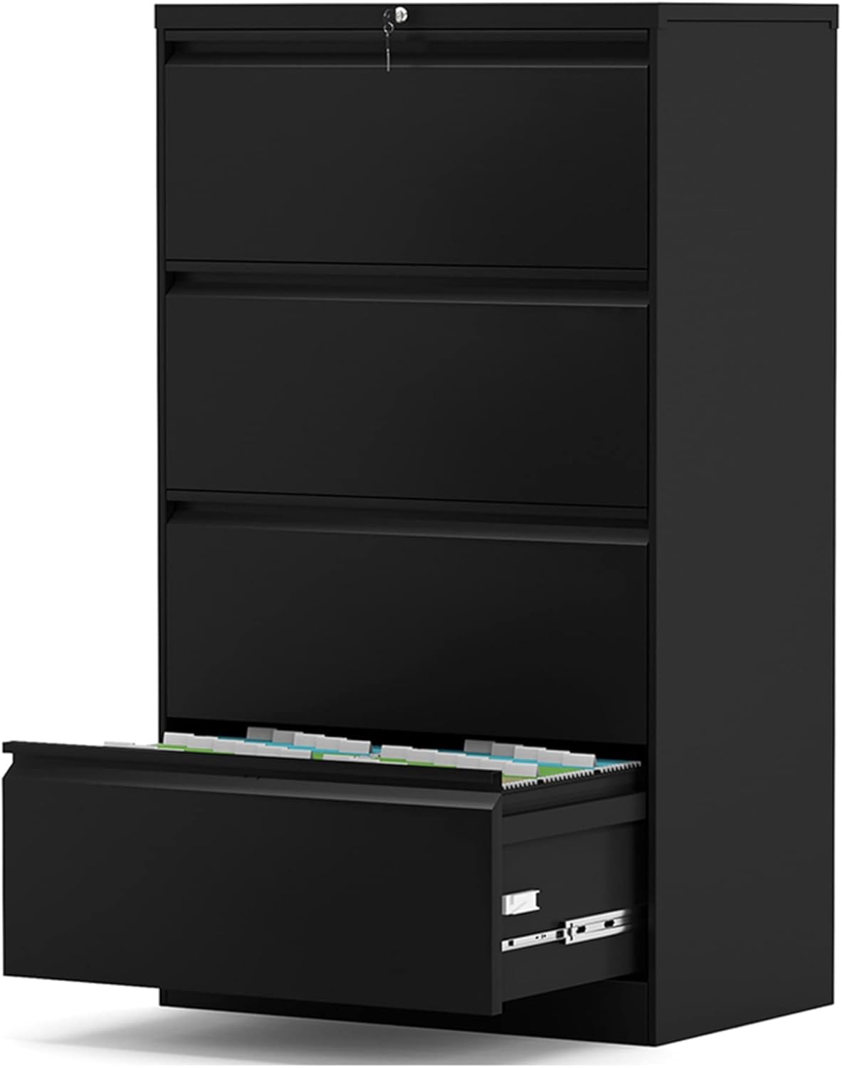 Aobabo Metal 4 Drawer File with Lock, Lateral File