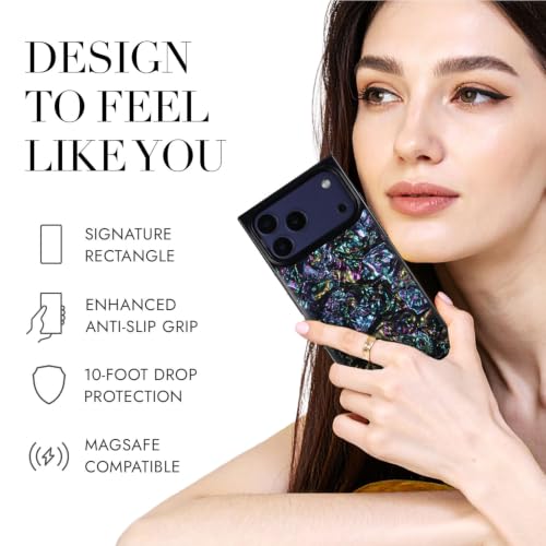 Image of COCOMII Rectangle for iPhone 18 Pro /17 Pro Case, Nebula Abalone Shell