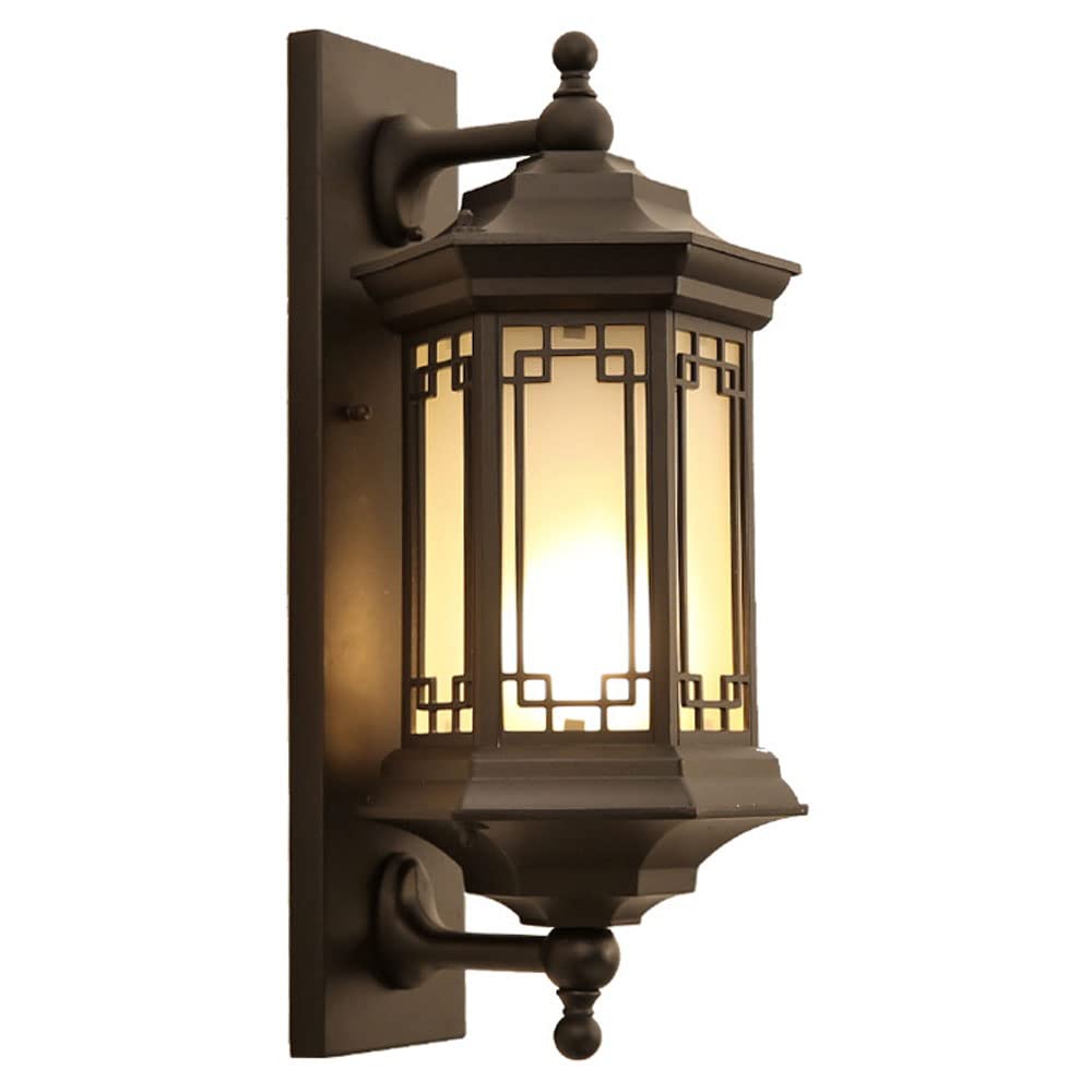 SDUYTEG Matte Black Wall Sconce Large Porch Lights Wall Mount Outdoor Wall Light, Waterproof Aluminum with Frosted Glass Wall Lantern UL Listed