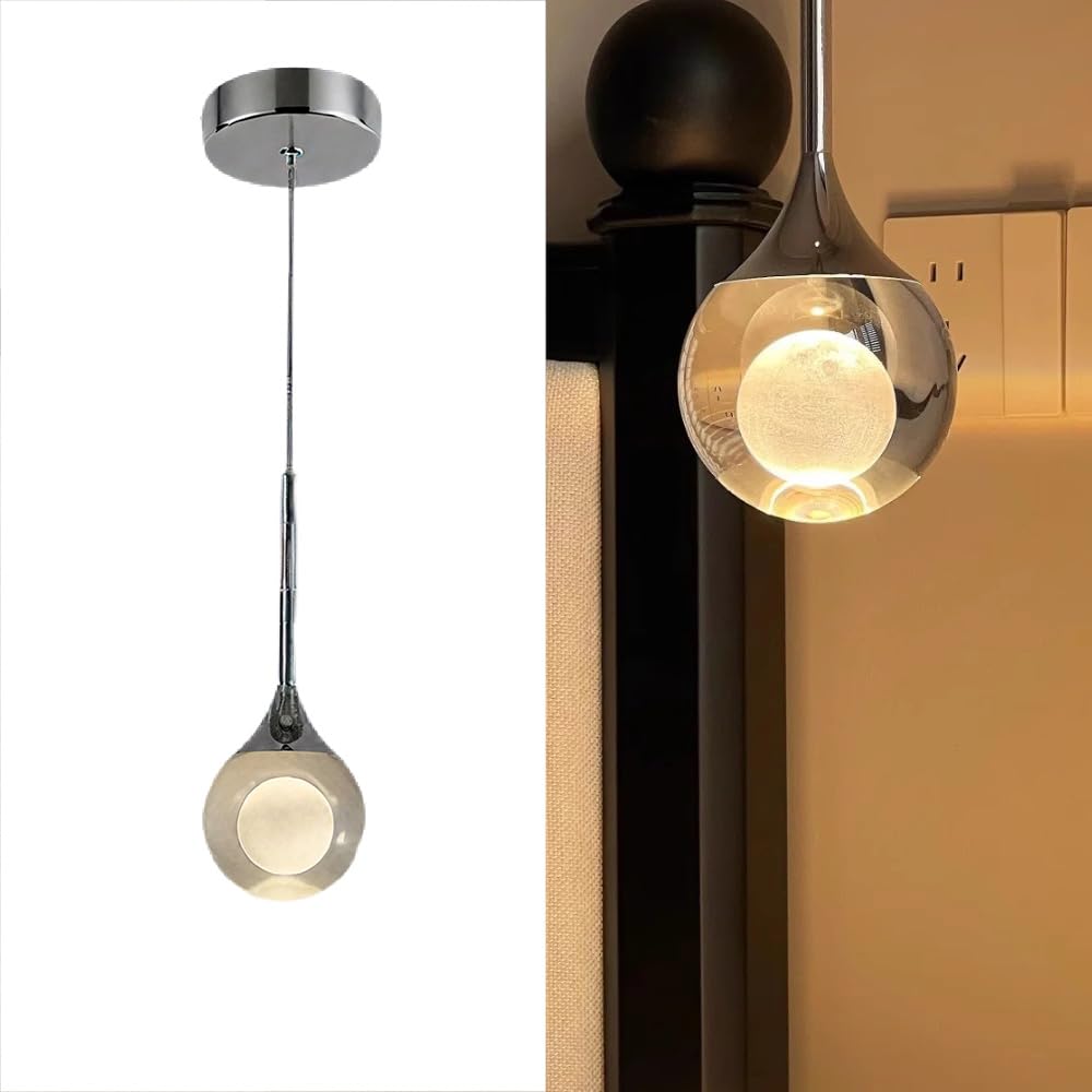 Luminaire îlot de cuisine cristal réglable pour grand espace LED