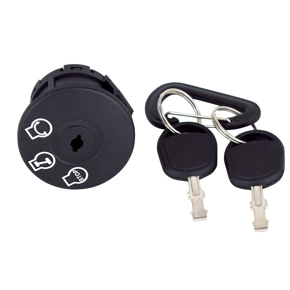 Ignition Starter Switch with Keys 3 Position Fits for AYP Cub Cadet Husqvarna Delta John Deere MTD John Deere Replaces 725-04228 925-04228 92504228 AM133596 583070001-image-12