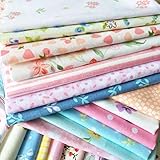 30pcs Quilting Fabric Squares Sheets 30 Different Lovely Floral Pattern Pack Assorted Sewing Fabric for Craft 12”x 12”(30 cm x 30 cm) 100% Cotton