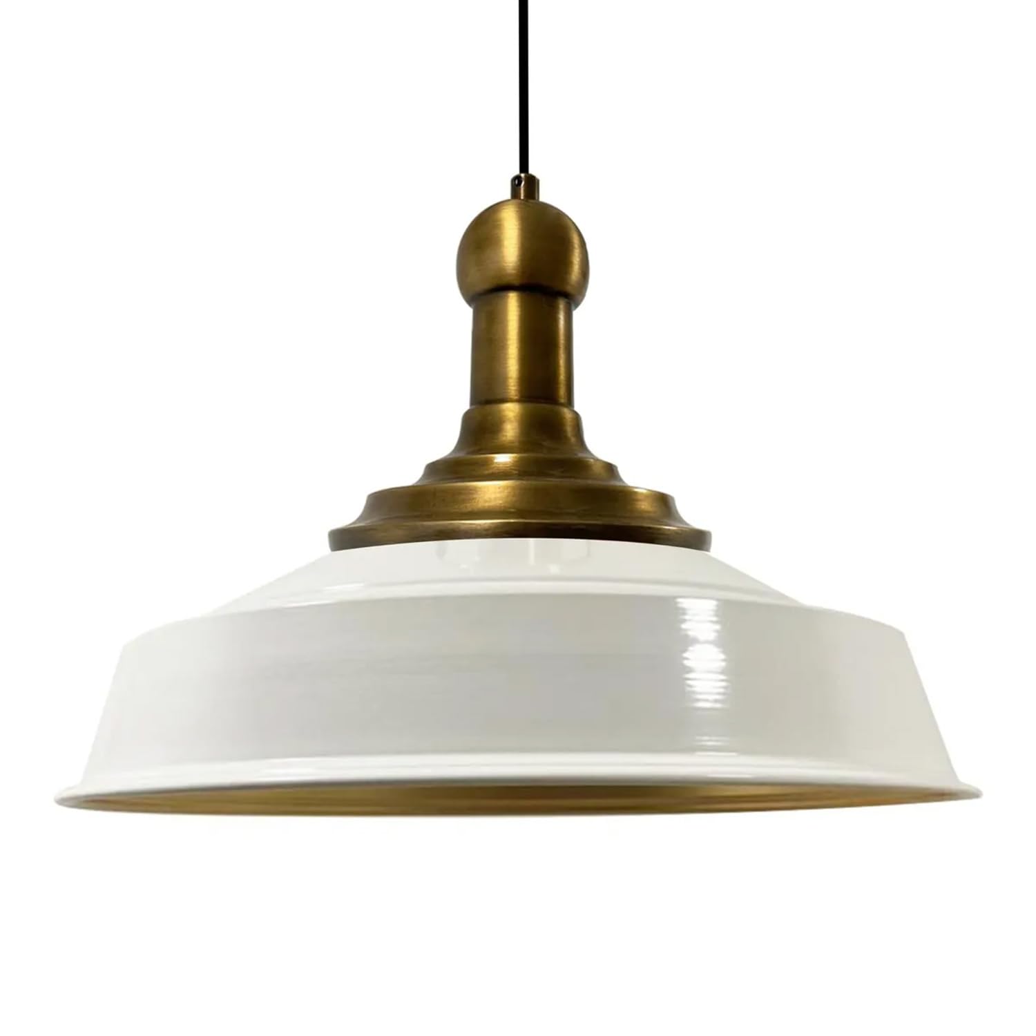 bamyum Asletl Long-Knob 41 cm Industrial Pendant Light, Vintage Metal Pendant Light, Vintage Kitchen Chandelier, Pendant Light, Living Room, Dining Room White Pendant Light — image 1