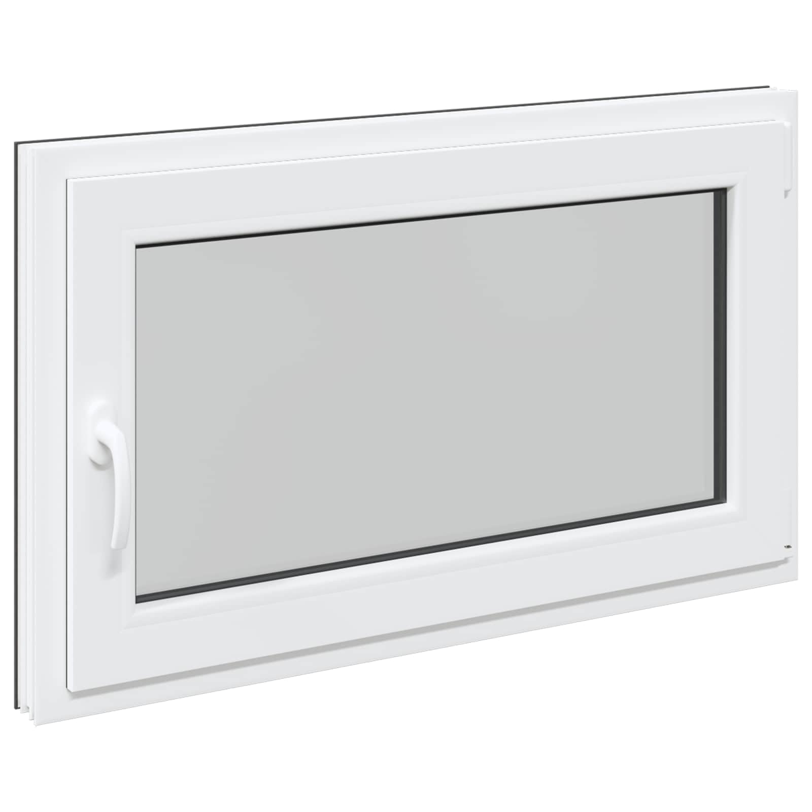 vidaXL Tilt & Turn Basement Window RISOR 100 x 60 cm PVC and Glass — image 1