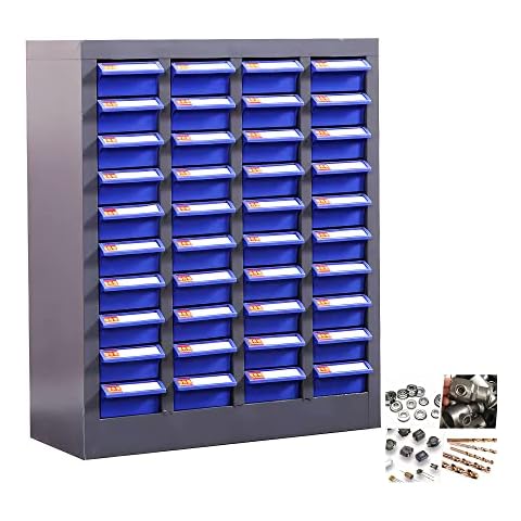 HayWHNKN Bolt and Nut Tool Storage Cabinet Part Cabinet Hardware and Craft Storage Organizer Organization Shelves Parts Storage Bins with 40 Drawers Cover