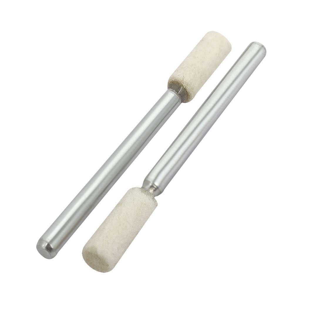 Aexit 3mm 1/8-inch Abrasives Drill Hole 4mm Cylinder Felt Head Grinding Mounted Point Polishing 20pcs Model:11as277qo772