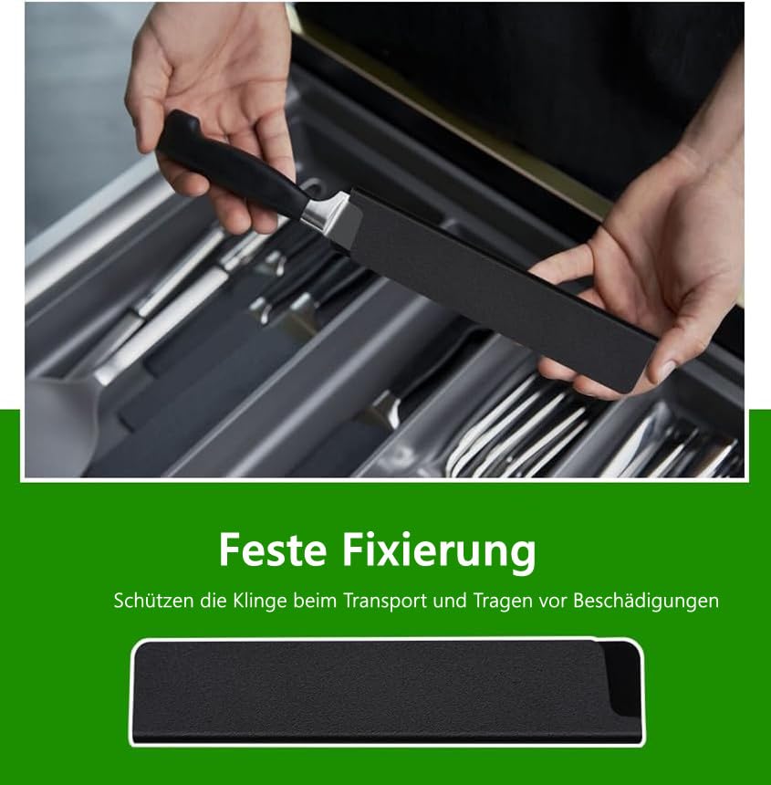 Set 10 Proteggi Lame Per Coltelli - Custodie Anti Graffi E Tagli, Senza BPA, Con Interno In Velluto - Foto 4