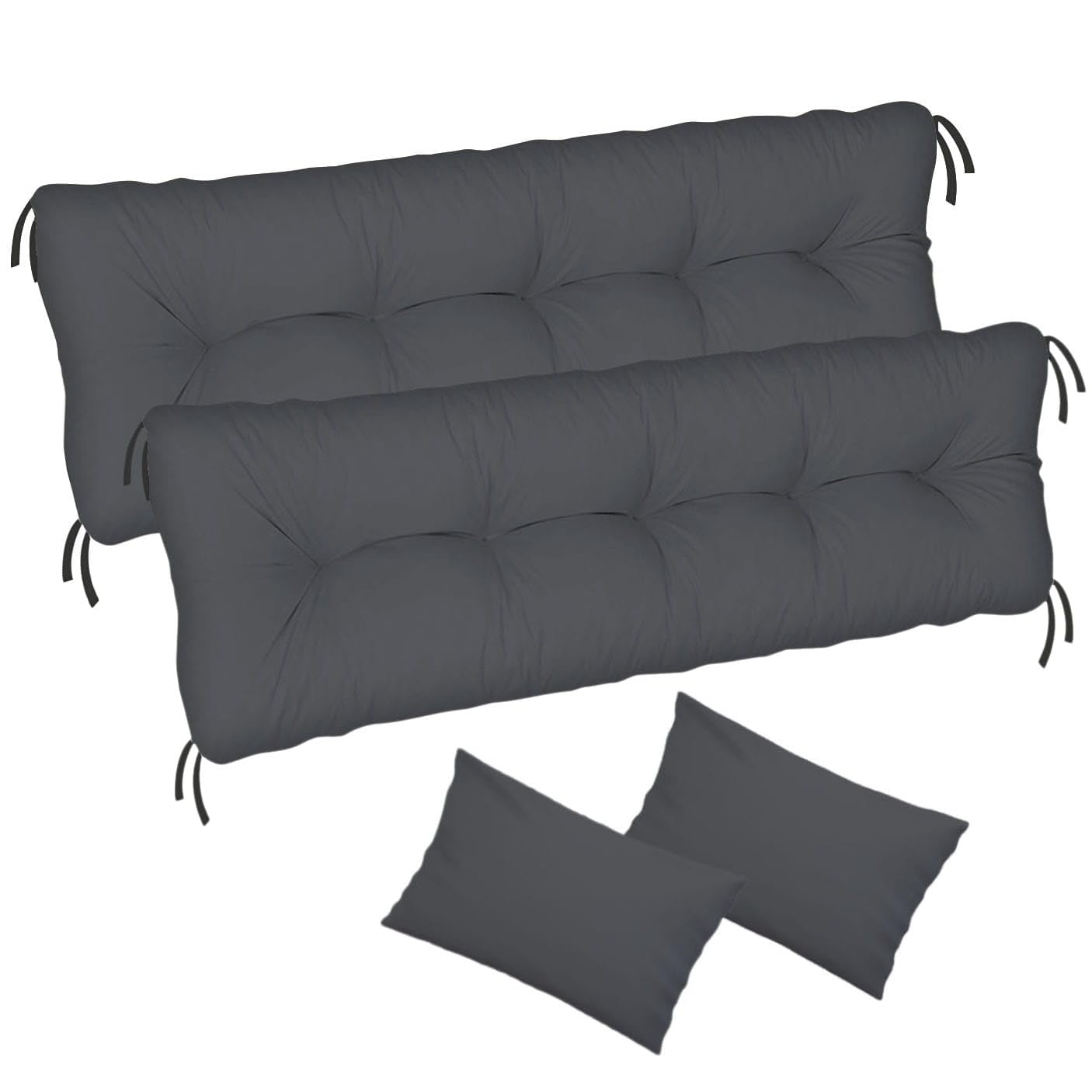 Cuscino per panca da giardino impermeabile 150x50x50 cm Beige