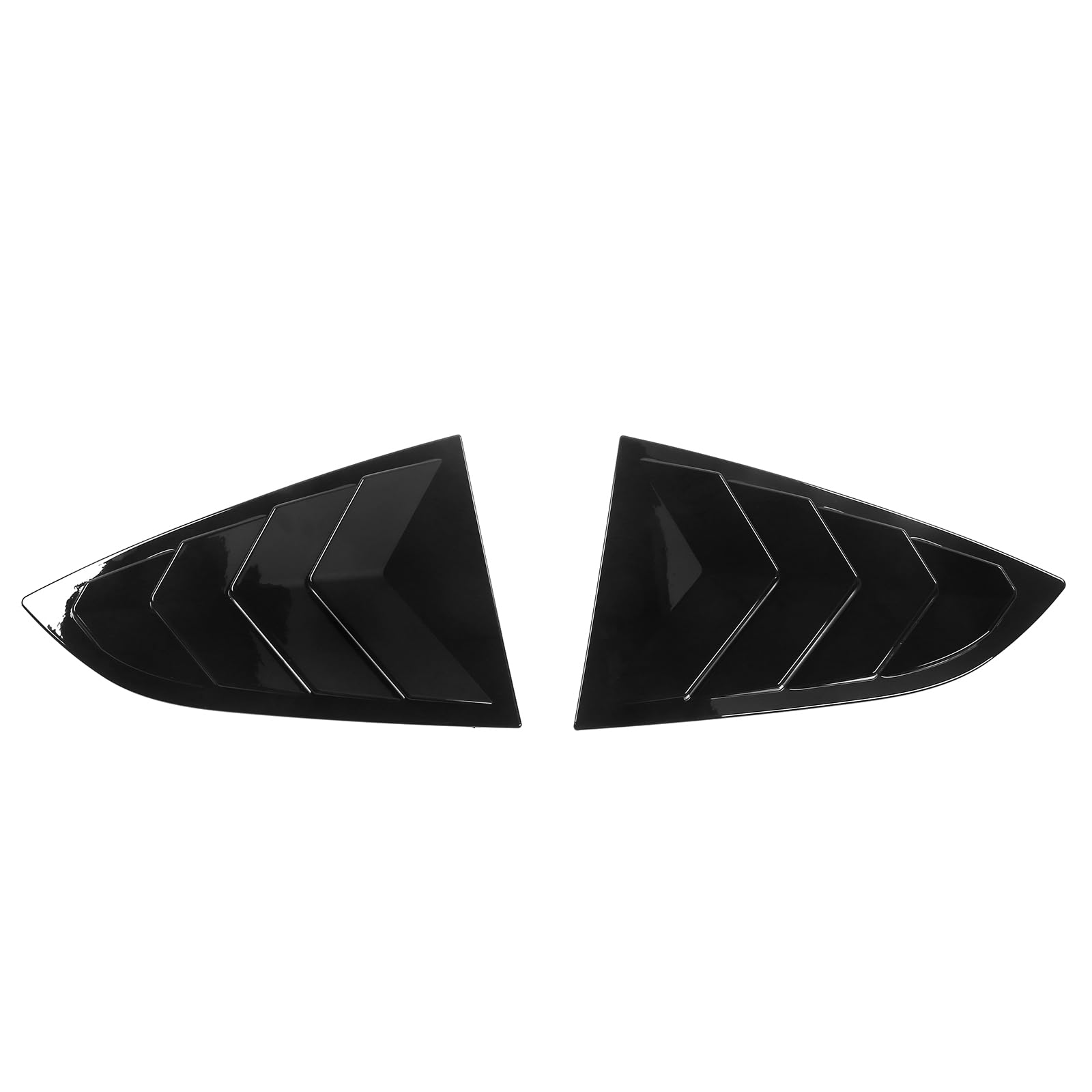 IKON MOTORSPORTS Side Window Louvers Compatible with 2022-2025 Subaru BRZ & Toyota GR86, IKON Style ABS Plastic Gloss Black Windshield Sun Shade Cover Vent 2PCS