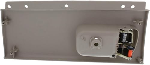 Miniatura 5 de Para Lincoln Town Car 2003-2011 - Manija de puerta interior trasera, lado del conductor, bisel beige con palanca cromada/dorada | Recorte: todos los