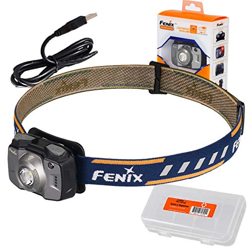 Fenix HL32R 600 Lumen w/Red LED USB Rechargeable High Capacity 2000mAh Headlamp with LumenTac Cable Organizer