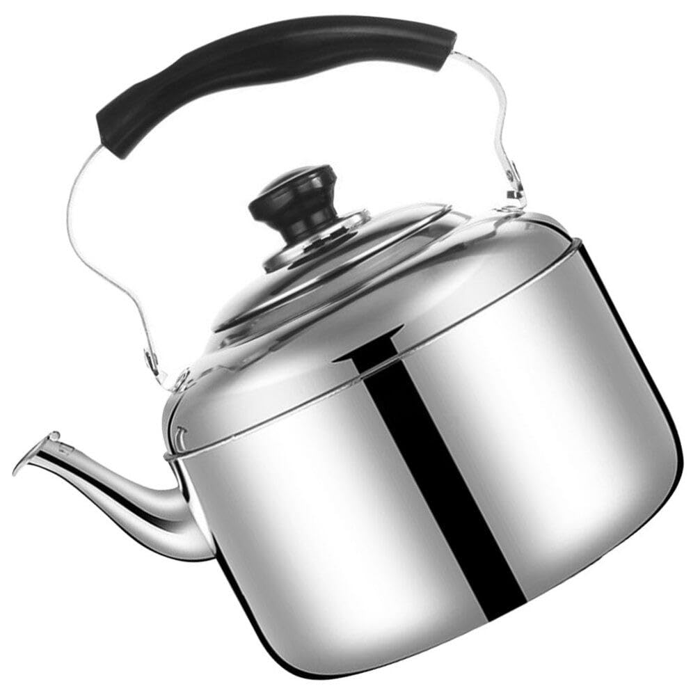 Tetera Silbante de Acero Inoxidable para Estufa 4l Plata