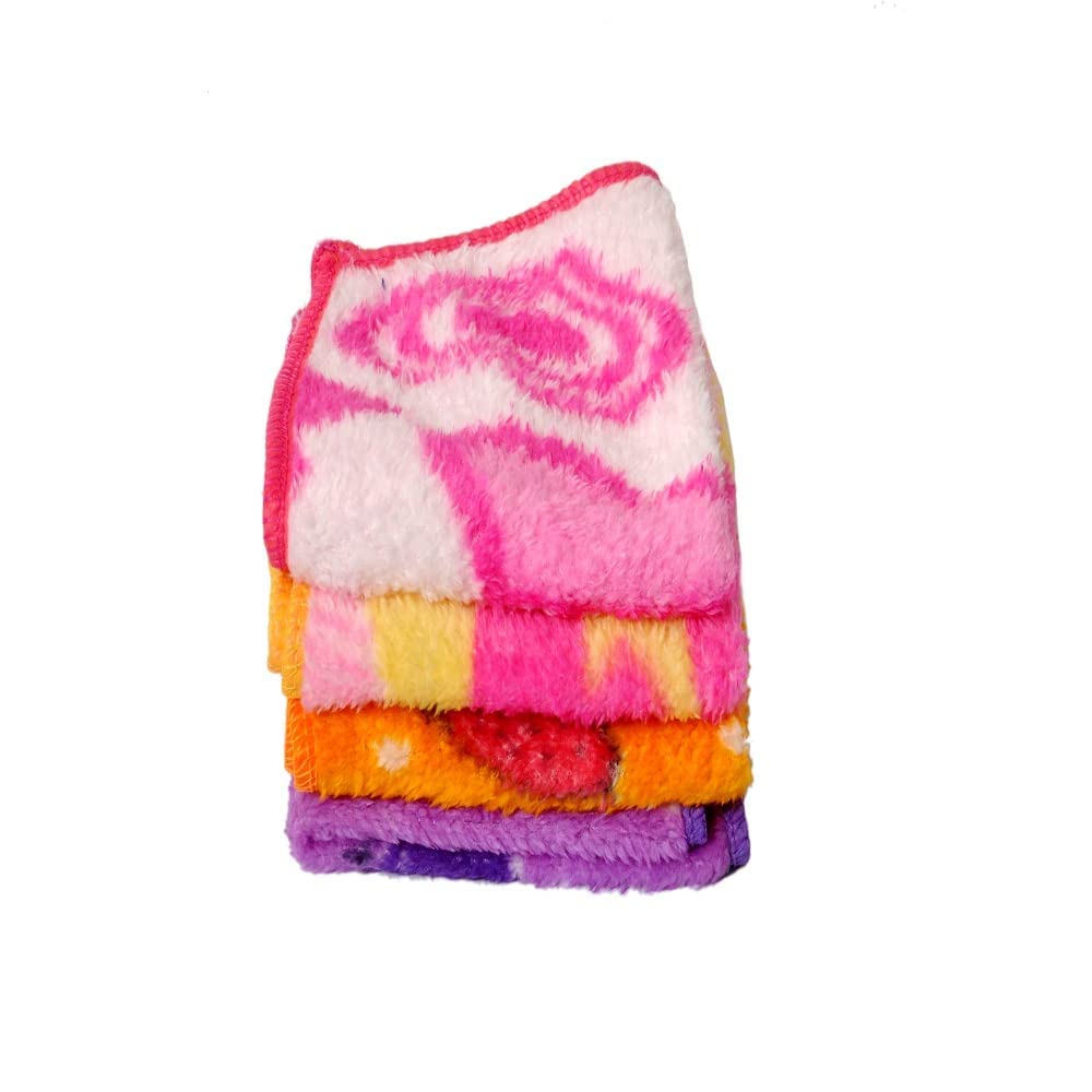 brikshi Soft Terry Towel Handkerchief Women Soft Cotton Hankies Ladies hanky set of 6 design and color random-picture-14