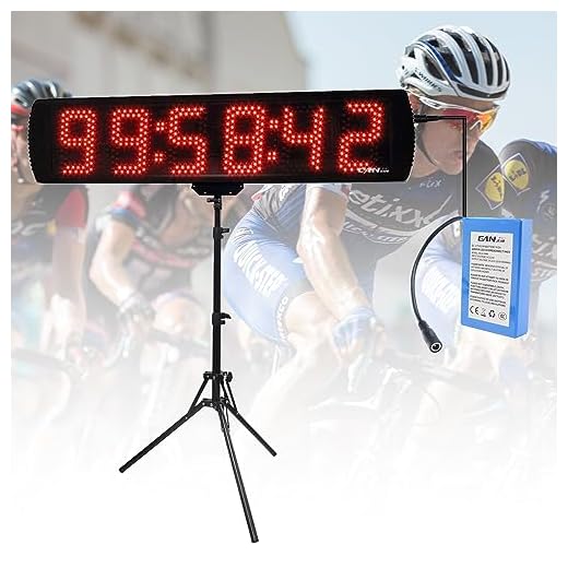 GANXIN Marathon Countdown Clock with Tripod and DC 12V Battery