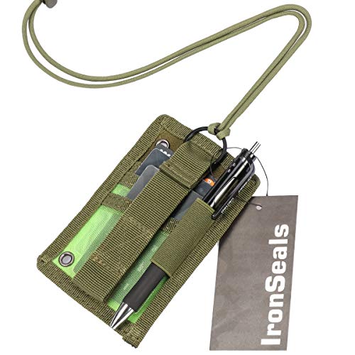 IronSeals Tactical ID Card Holder Hook & Loop Patch Badge Holder Detachable Badge