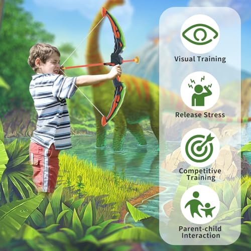 Infowush INFOJH023-N1 4-In-1 Bow And Arrow Set For Kids, 2-Pack Led Light Up Archery Set thumb #4