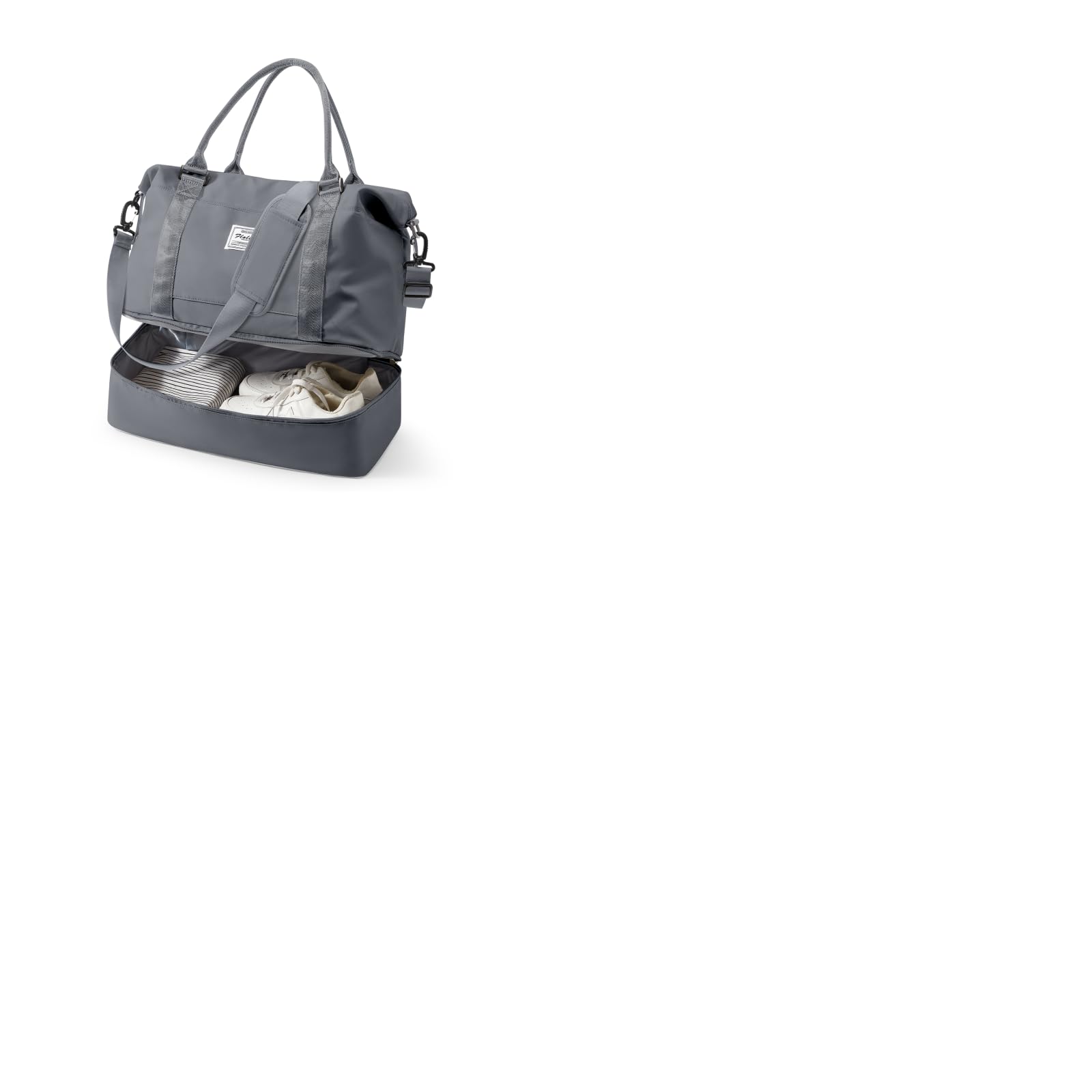 Spirit Travel Duffel - 18x14x8 Inches Weekender Overnight Bag with Shoes Compartment, Trolley Sleeve & Carry On for Airplanes, Sport Tote Gym Bag -