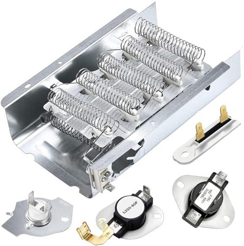 2025 Upgrade 4531017 279838 Dryer Heating Element 387134 3977767 Dryer Thermostat 3977393 3392519 Dryer Thermal fuse Kit by Beaquicy Fits for Whirlpool Kenmore Roper Maytag Crosley Amana Dryer