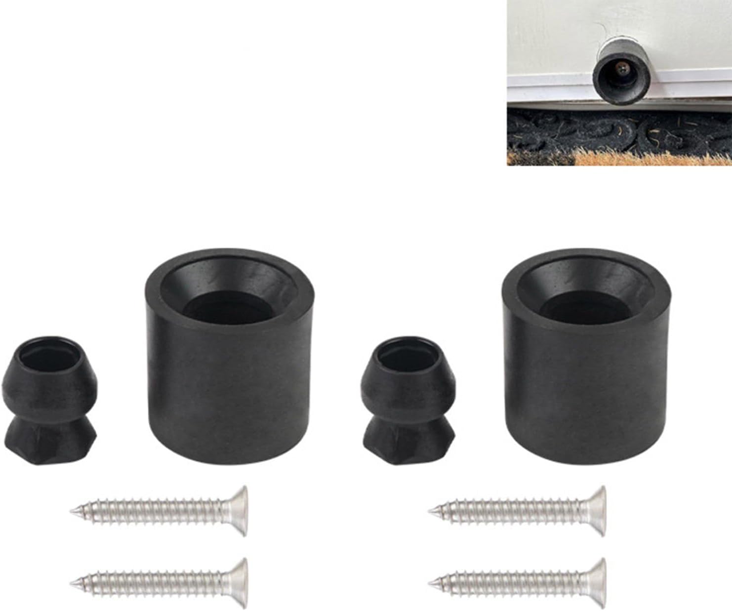 Pack of 4 Horse Trailer Door Holder Set Rubber Bumper Utility Trailer Door Holders Fade Resistant for Enclosed Trailers