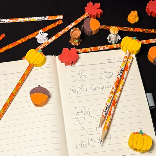 24 lápices de otoño con borrador para Acción de Gracias miniatura 7