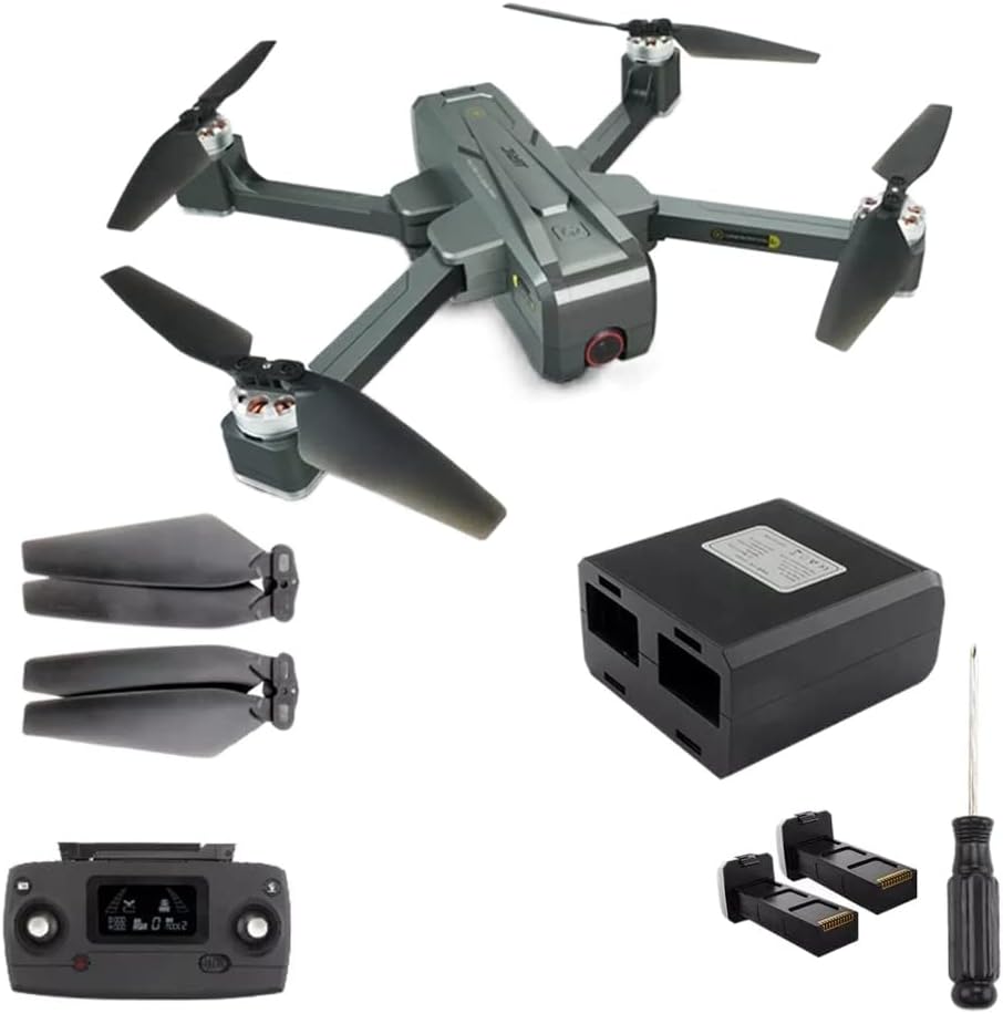 Drone with Camera 4K HD FPV Live Video 2 Batteries and Carrying Case, Brushless Motor RC Quadcopter Helicopter for Kids and Adults, Gravity Control, Altitude Hold,Waypoints Functions
