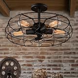 LightInTheBox Loft Vintage Creative Lighting Lamps American Country Style Minimalist Personality Iron Industrial Fan Chandelier 5 Lights Pendent Lights