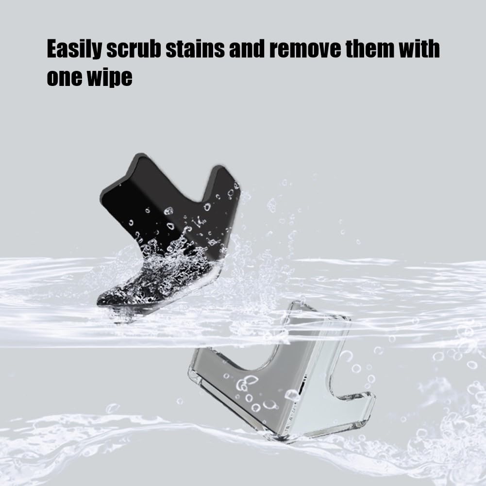 Black Soft Silicone Corner Guards for Baby Proofing – Adhesive Clear Table Edge Protectors for Furniture, Glass Tables, Sharp Edges (Black, 8-Pack)