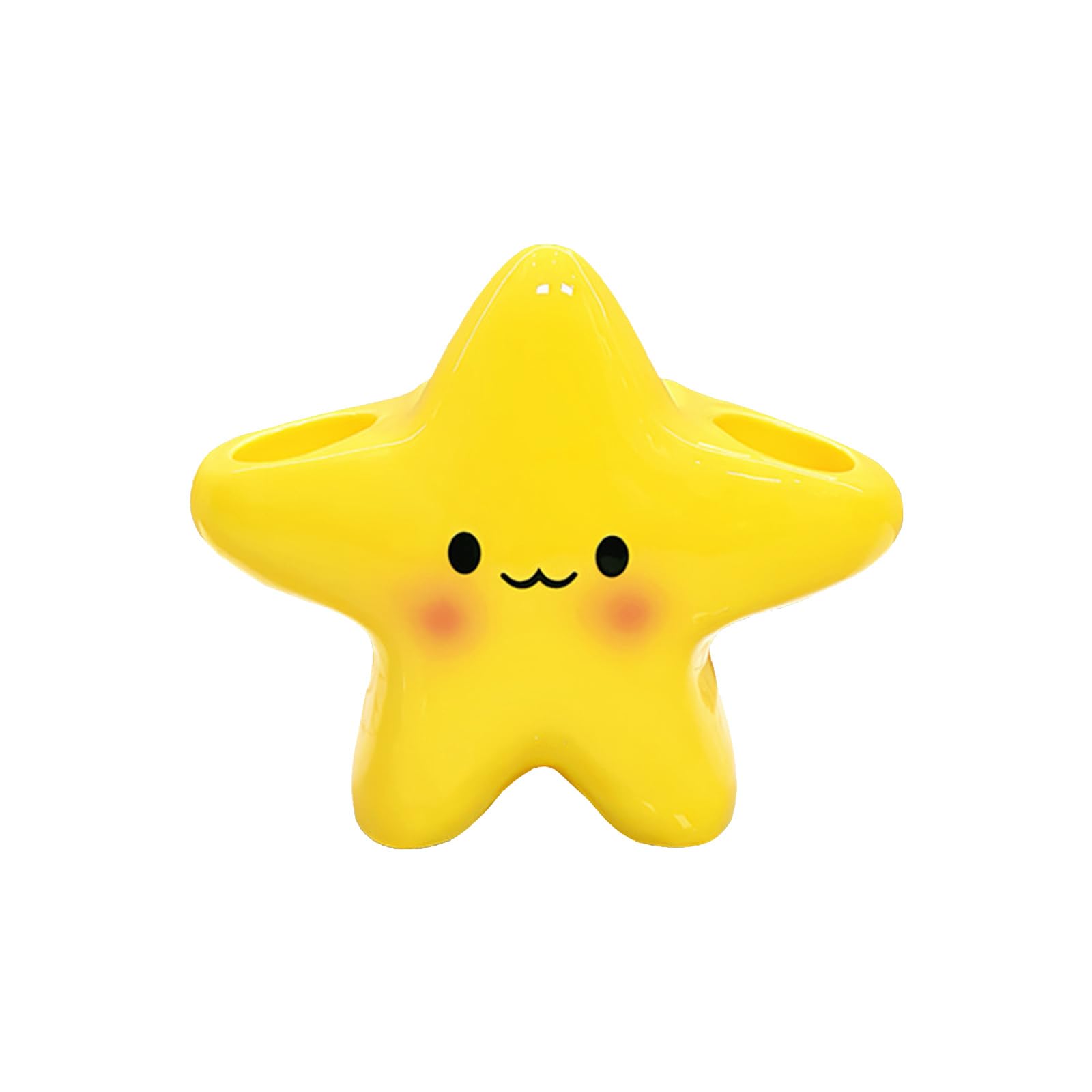 TFAOYS Efficient Star Shape Toothbrush Holder for Couples Shared Bathroom Essential with NonSlip Base Toothpaste Organizers Star Shape Toothbrush Holder